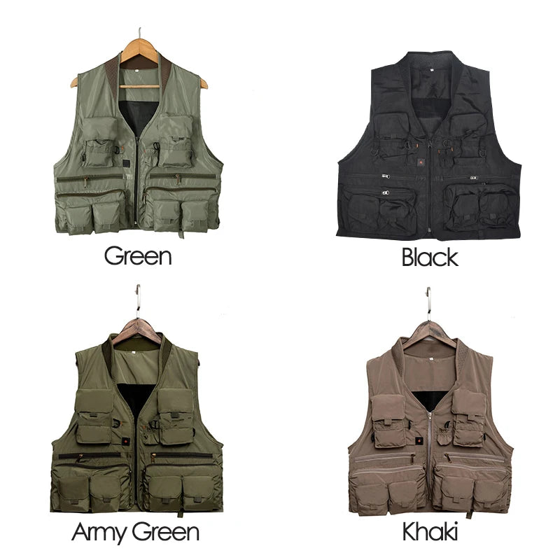 Korean Fishing Vest Quick Dry Fish Vest Breathable Material Fishing Jacket Outdoor Sport Survival Utility Safety Waistcoat