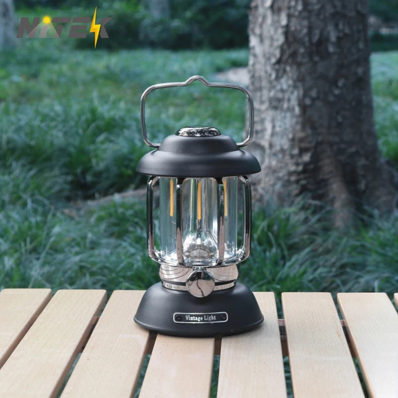  Retro Portable Camping Lantern 6000mAh Outdoor Kerosene Vintage Camp Lamp 3 Lighting Modes Tent Light for Hiking Climbing Yard #