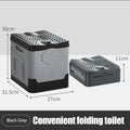   Portable Car Toilet Bucket - Collapsible, Durable & Multi-Functional   