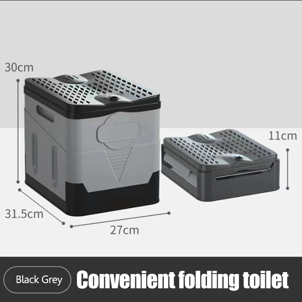   Portable Car Toilet Bucket - Collapsible, Durable & Multi-Functional   