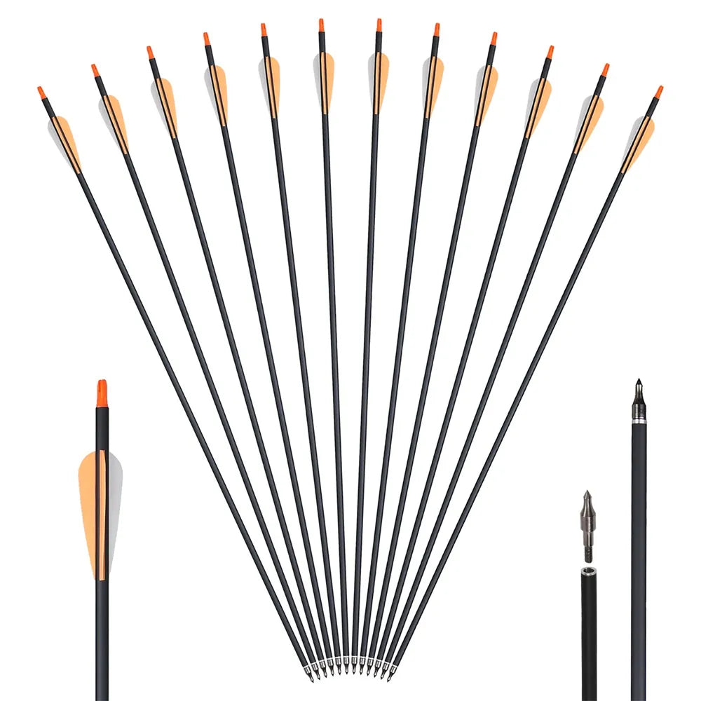   High Precision Carbon Arrows for Hunting and Target Practice   