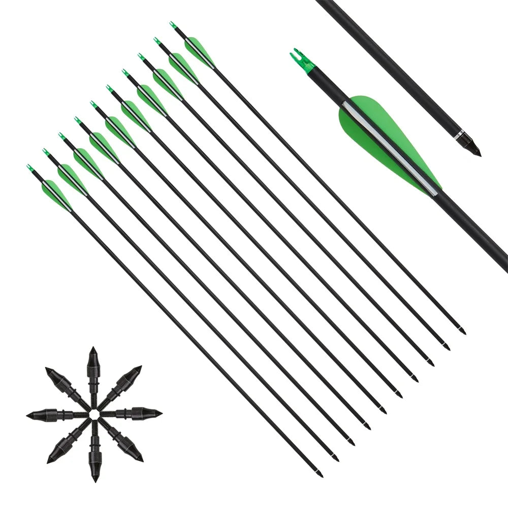   High Precision Carbon Arrows for Hunting and Target Practice   