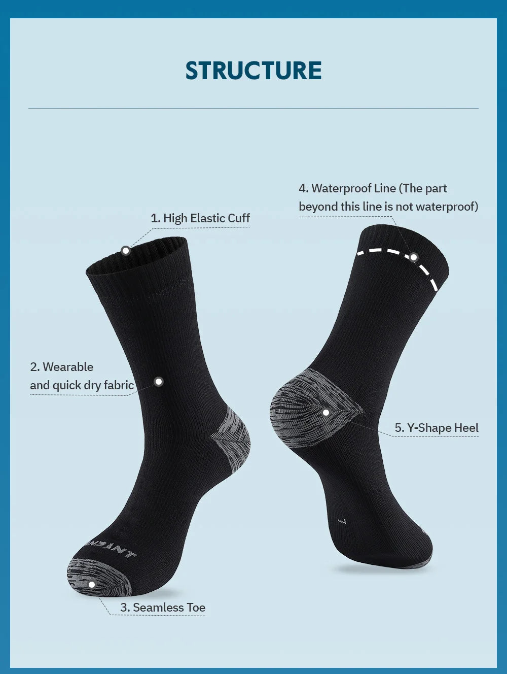   Men's Waterproof Cycling Socks - Ultimate Comfort and Protection    