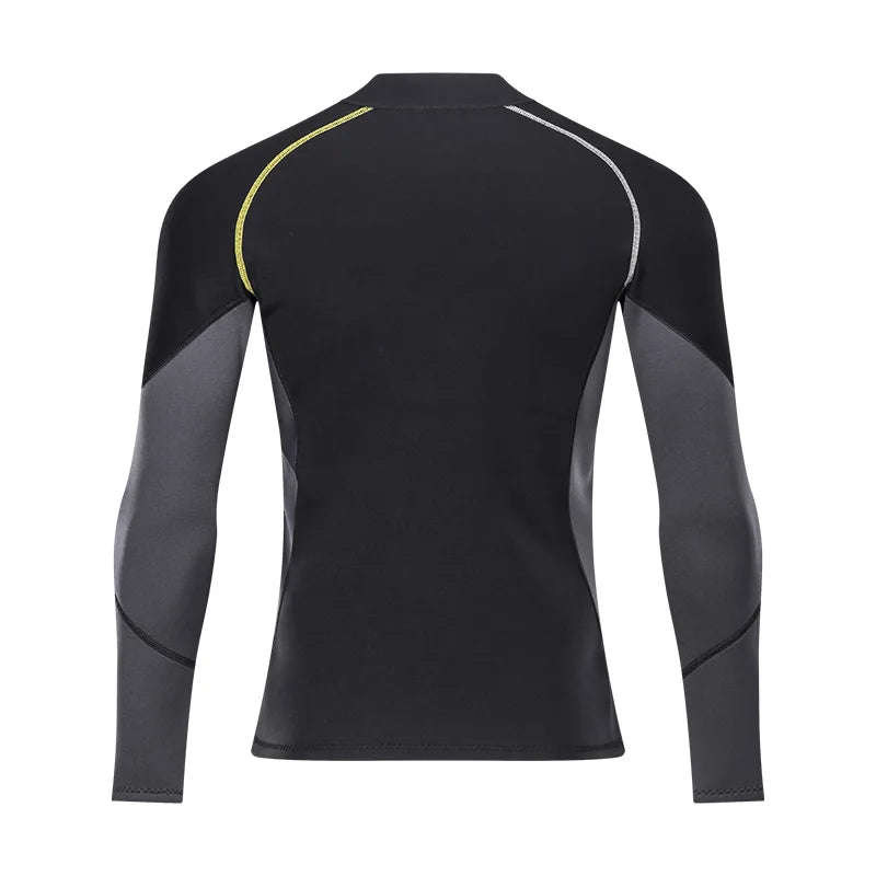  1.5MM Neoprene Wetsuit Men Diving Jacket Long Sleeve Snorkeling Coat Male Surfing Winter Jacket Fishing Thermal Swimwear 