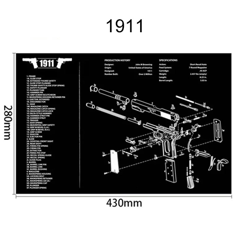   Gun Cleaning Rubber Mat – Durable, Non-Slip Protection for Firearm   