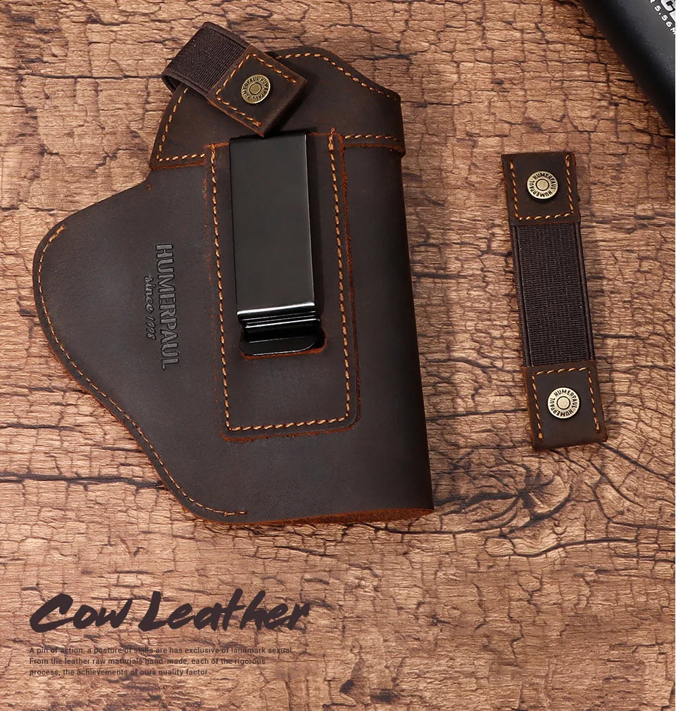   Tactical Leather Holster – Ambidextrous Concealed Carry Solution   