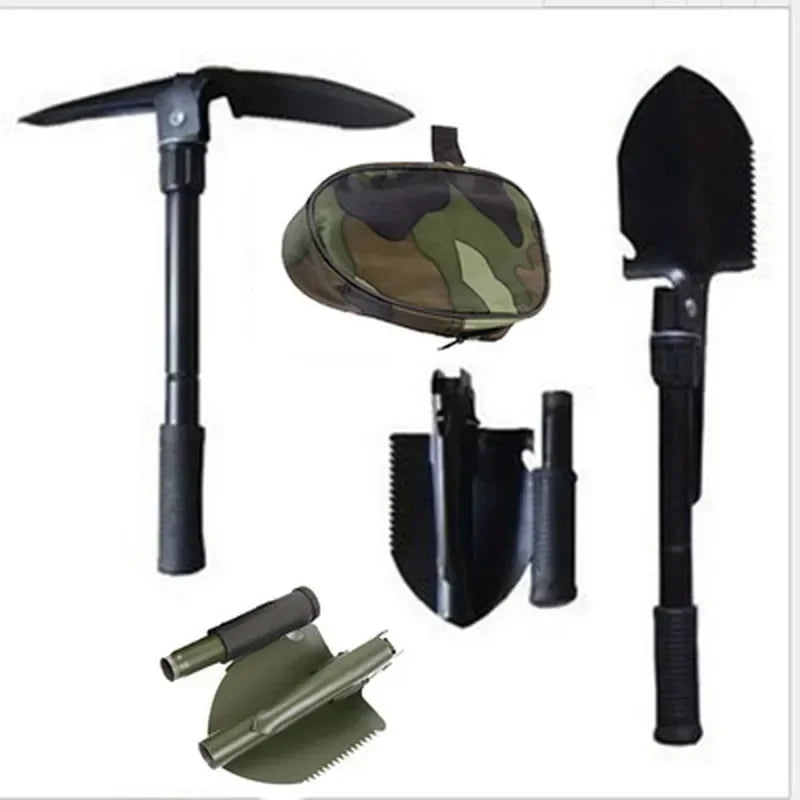  Survival Spade Trowel Dibble Pick Emergency Garden Outdoor Tool Hot Sale Multi-function Military Portable Folding Camping Shovel #