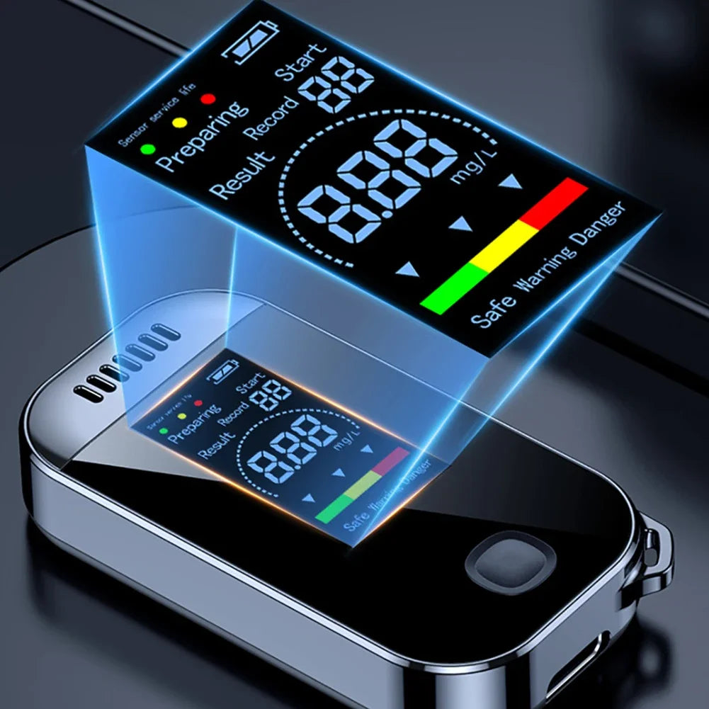   Portable Digital Alcohol Tester with High Precision & Modern Design   