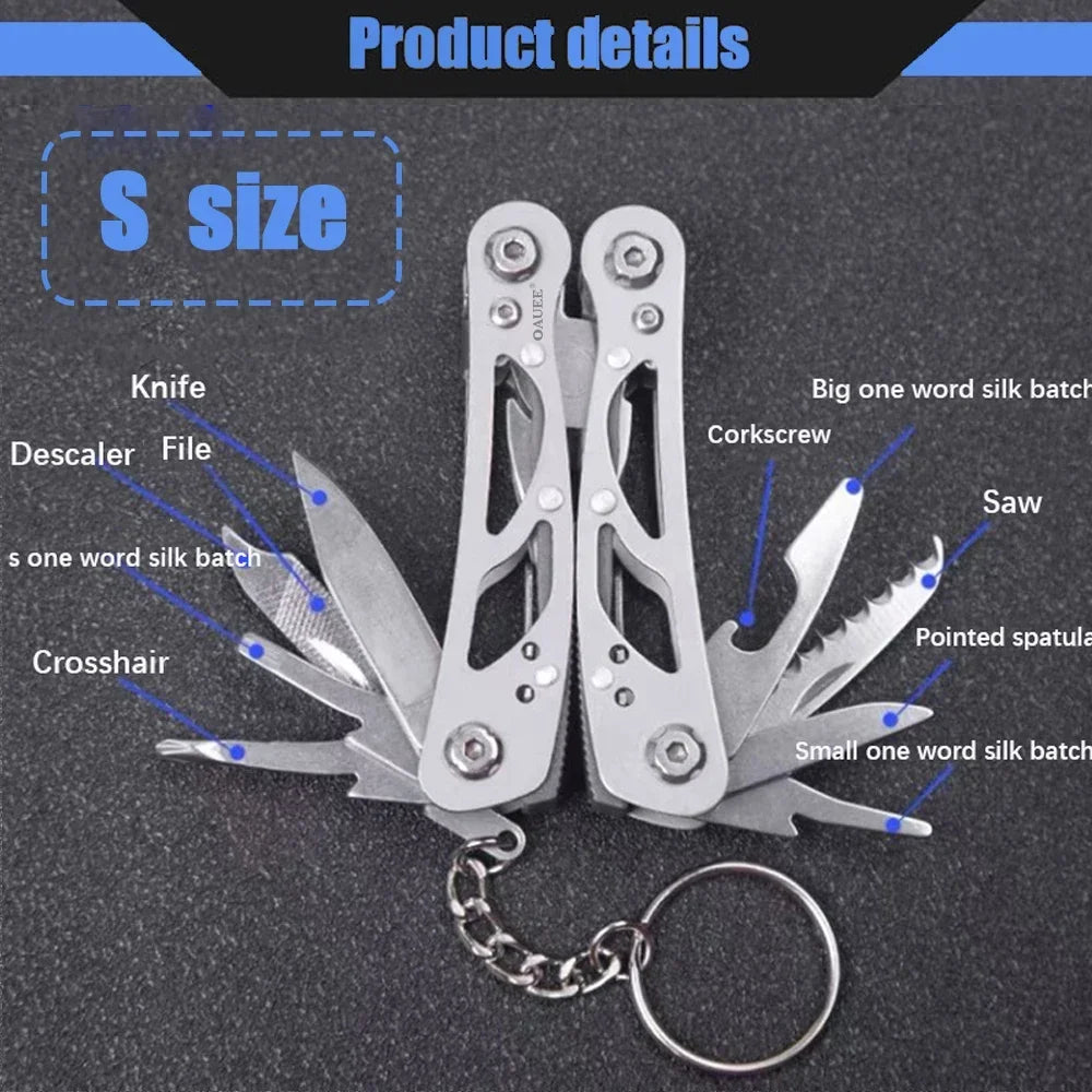  Multi-tool Pocket Knife Pliers Folding Mini Portable Fold Outdoor Tactical Hunting Survival Rescue Multipurpose Pliers Repair To 