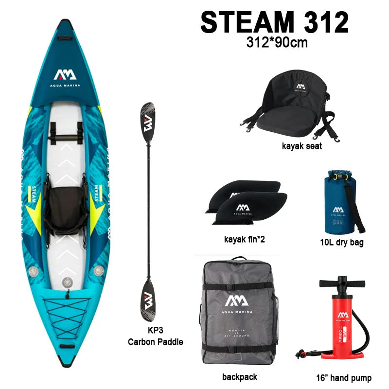   Buy Aqua Marina Inflatable Blue and Teal 2-Person Tandem Kayak   