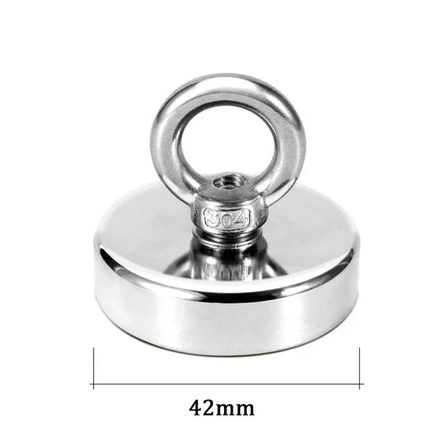 Super Strong Neodymium Fishing Magnets Heavy Duty Rare Earth Magnet with Countersunk Hole Eyebolt for Salvage Magnetic Fishing