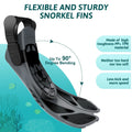   Adjustable Snorkel Fins – Comfortable, Quick-Release Buckles   