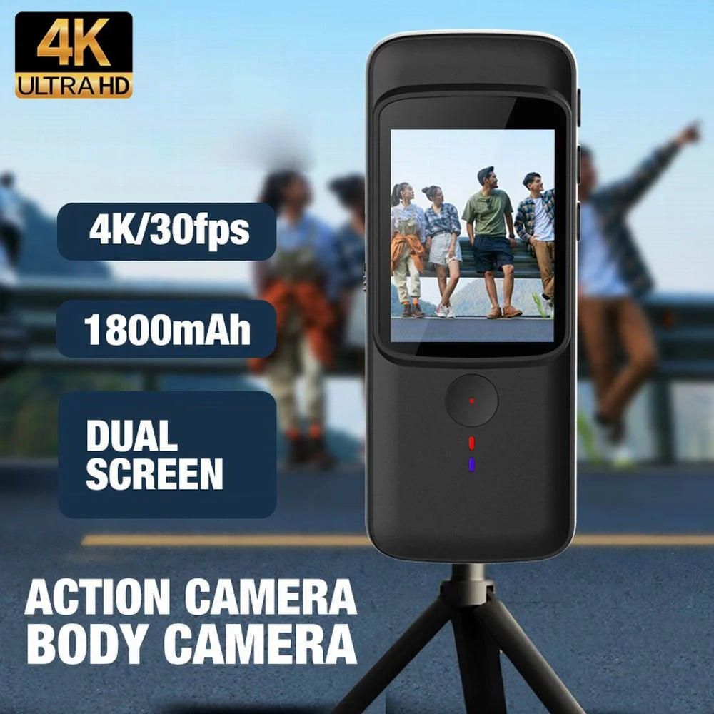  4K Wifi Dual Screen Action Camera 30M Waterproof Anti-Shake Touch Screen Sport Camera for Travel Video Recorder Diving Bodycam #