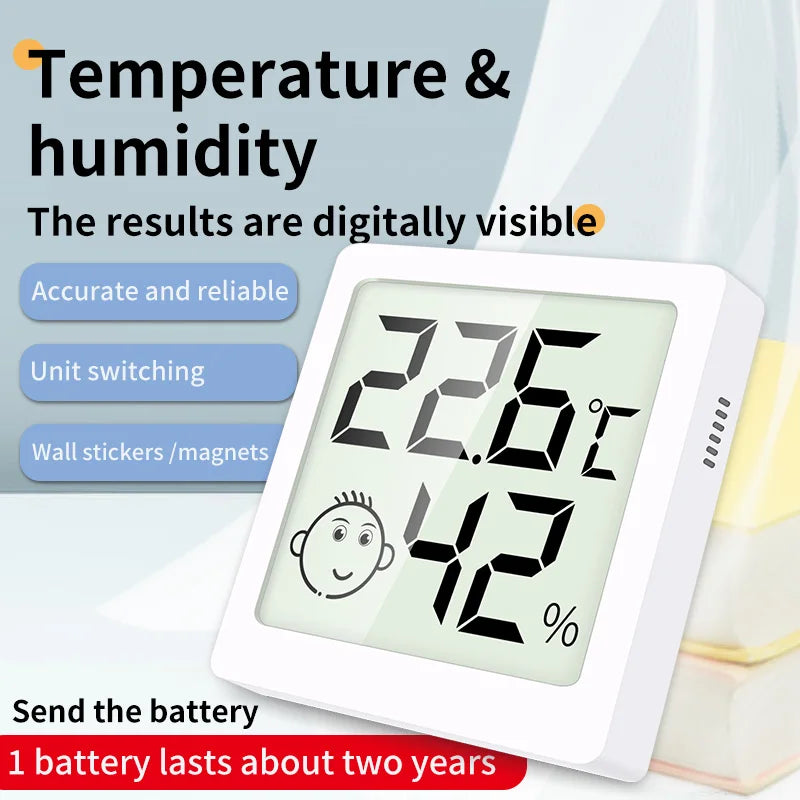   Mini-Digital-Indoor-Thermometer-Magnetic-Room-Hygrometer For Home   