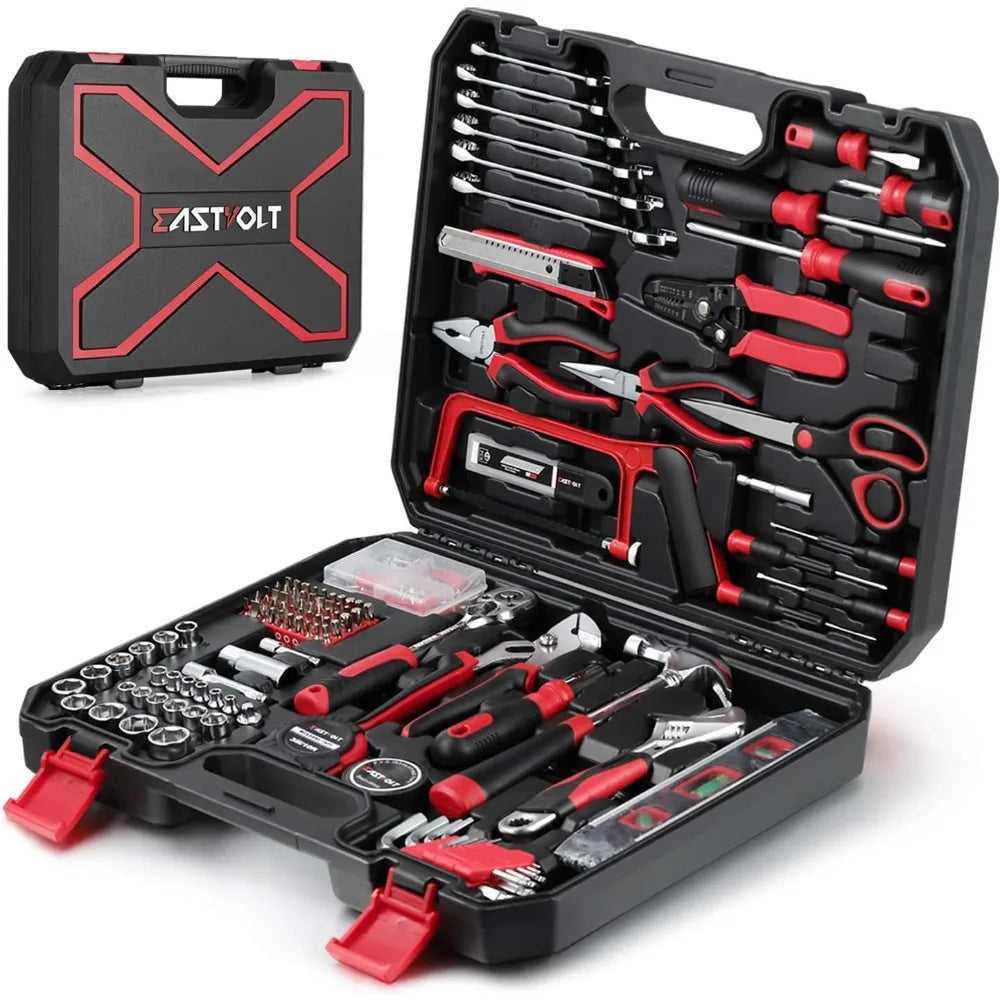  218-Piece Household Tool Kit, Auto Repair Tool Set, Tool Kits for Homeowner, Plier, Screwdriver Set, 