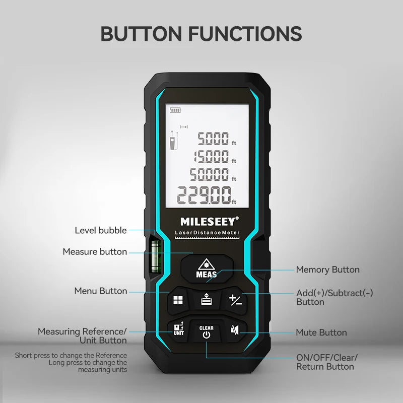   MILESEEY S6 Laser Tape Measure – Accurate 40M-100M Rangefinder   