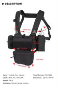   Versatile Tactical Chest Rig - Modular Vest for Military and Outdoor   