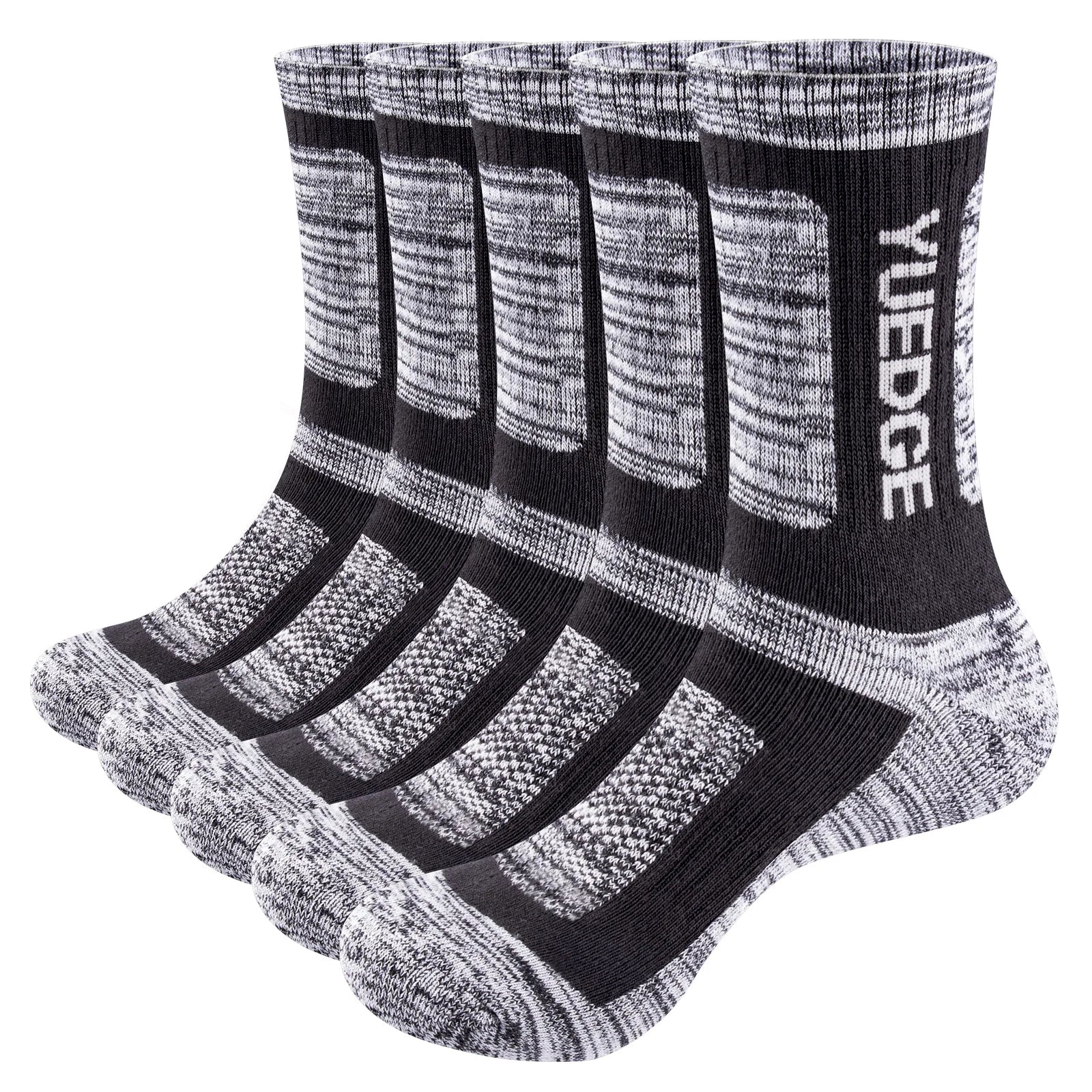   Yuedge Hiking Socks - Warm, Moisture-Wicking Crew Socks   