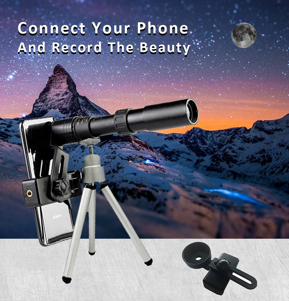   10-300X Zoom HD Binoculars & Monocular Telescope - Portable, Durable   