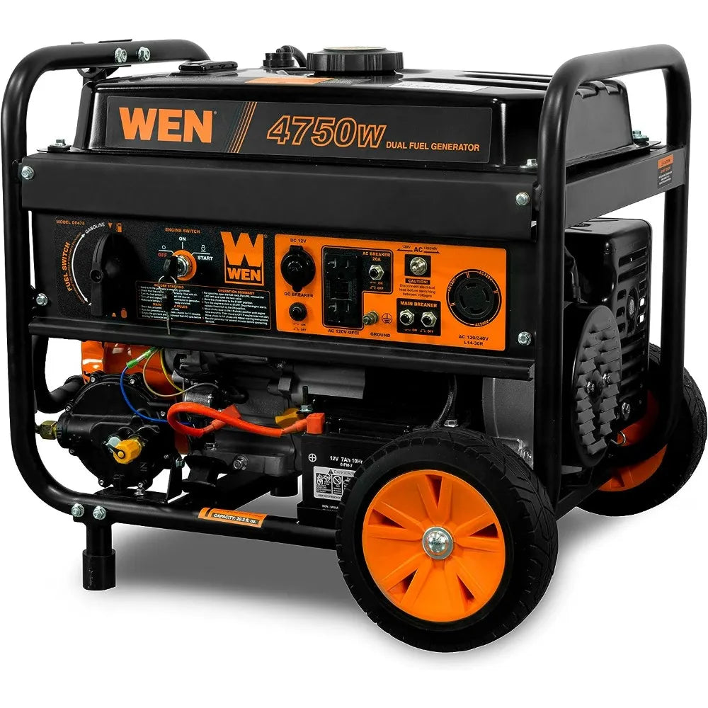  Dual Fuel 120V/240V Portable Generator with Electric Start 4750-Watt #