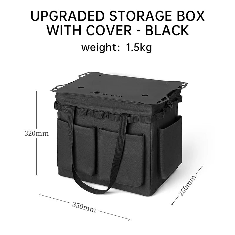   Camping storage bag, outdoor multifunctional toolbox, large capacity picnic bag with handle, portable foldable storage package   