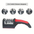   4-in-1 Stainless Steel Knife Sharpener - Quick & Stable   