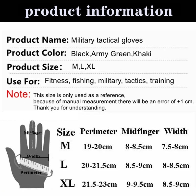   Half Finger Tactical Gloves - Military Sports Gear   