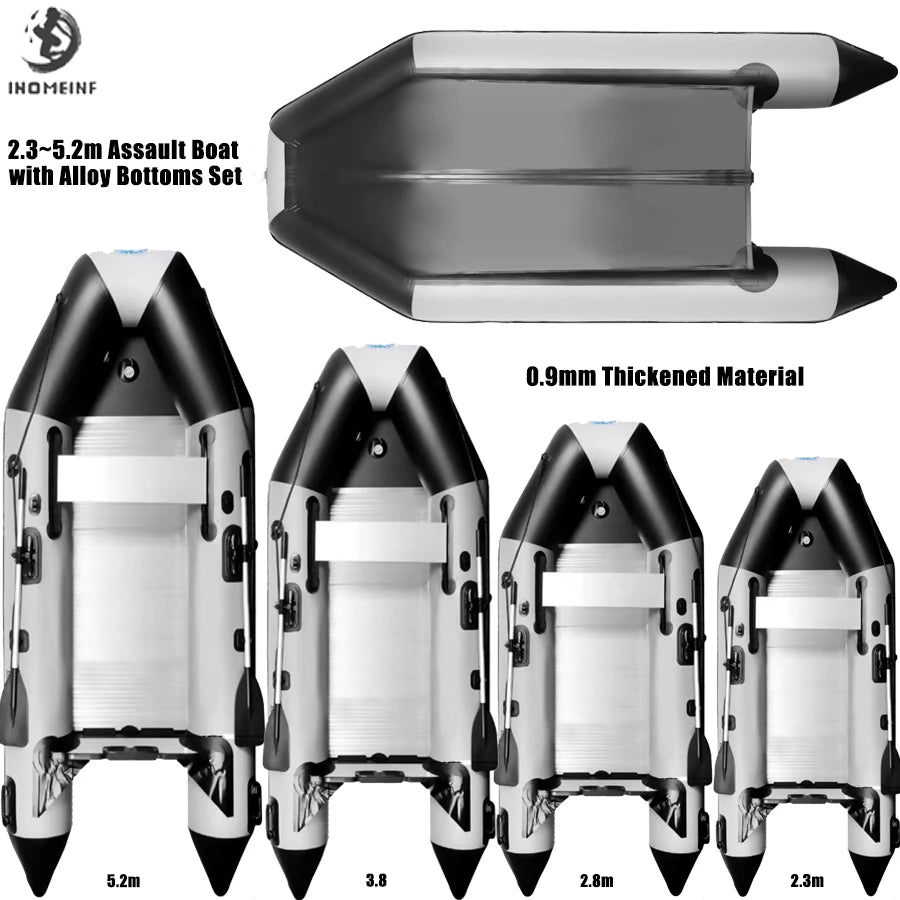   Durable Inflatable Boat with Thickened Stem Plate   