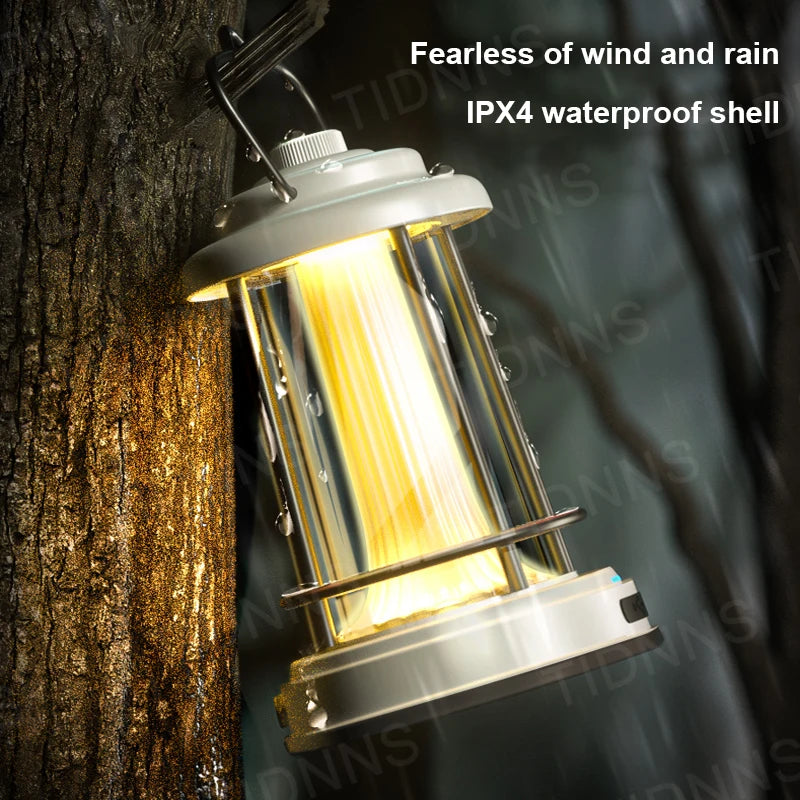   Retro LED Camping Lantern - Waterproof 8000mAh   