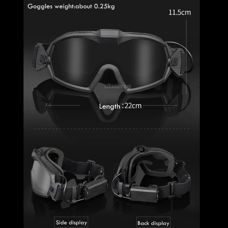   Tactical Goggles with Interchangeable Lenses - Military Grade Eyewear   