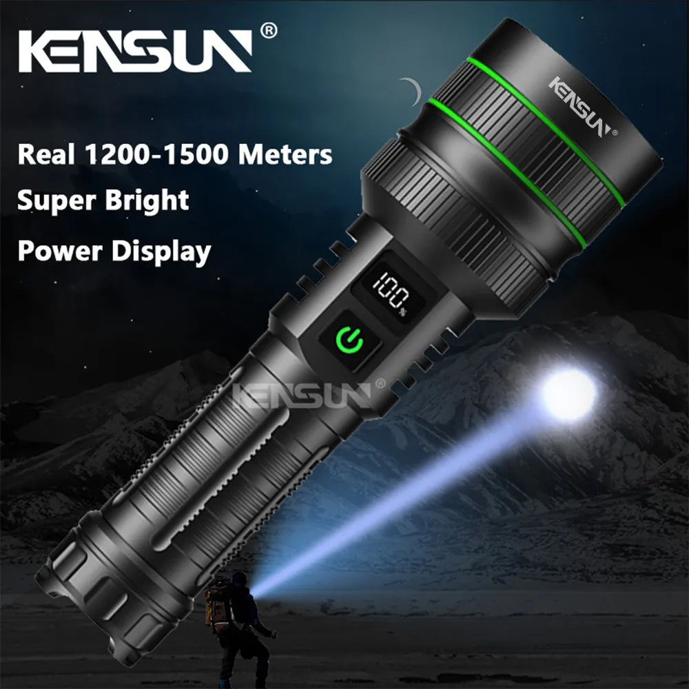  Super Long Range Tactical Torch High Power LED Flashlight USB Rechargeable #