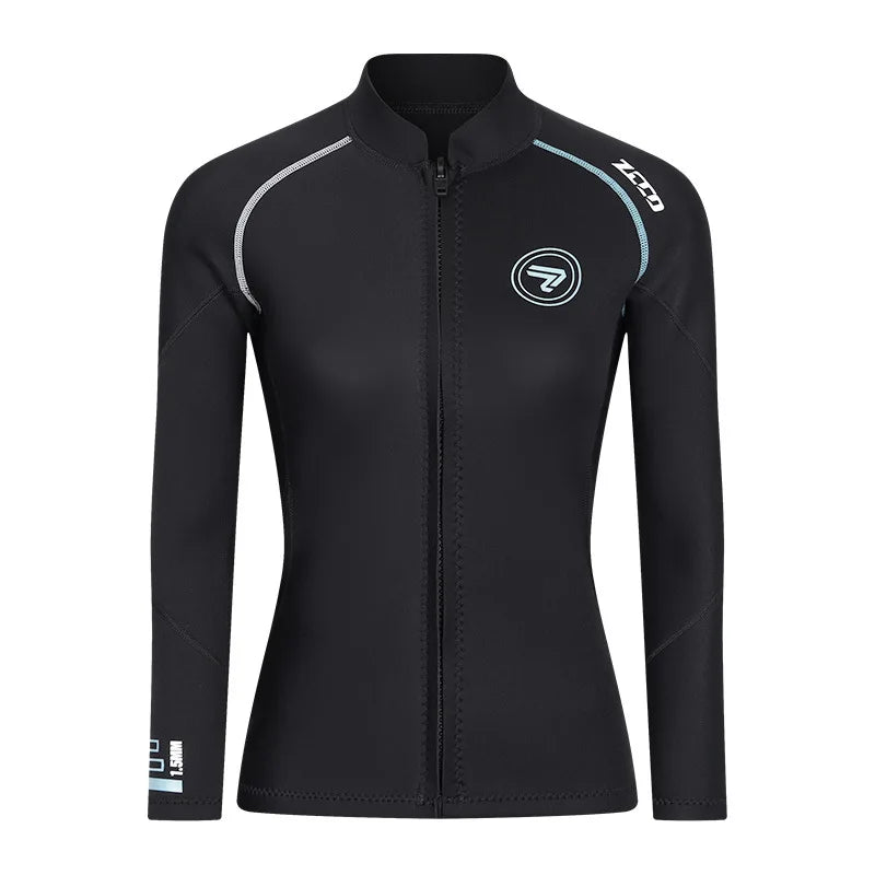   2MM/3MM Neoprene Wetsuit Jacket - Unisex, Durable & Flexible   