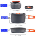  Camping Tableware Outdoor Cookware Set Pots Tourist Dishes Bowler Kitchen Equipment Gear Utensils Hiking Picnic Travel #