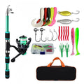   Complete Telescopic Rod and Spinning Reel Fishing Set   