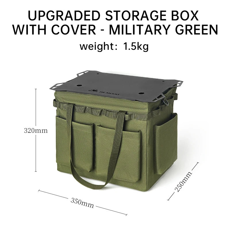   Camping storage bag, outdoor multifunctional toolbox, large capacity picnic bag with handle, portable foldable storage package   