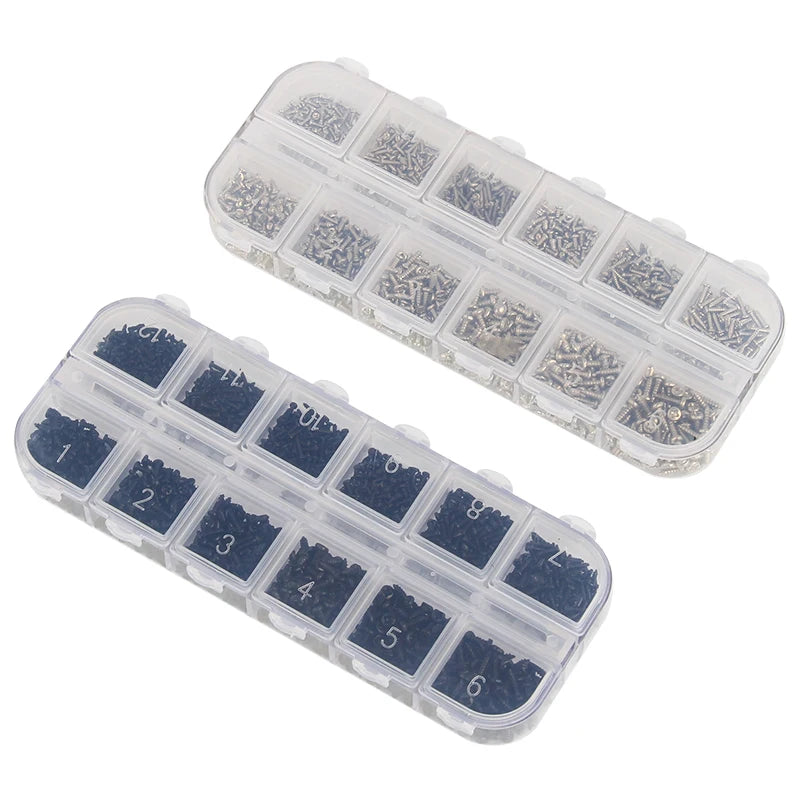   1200PCS Assorted Small Screws Kit - M1.7, M1.4, M1.2 Precision Screws   