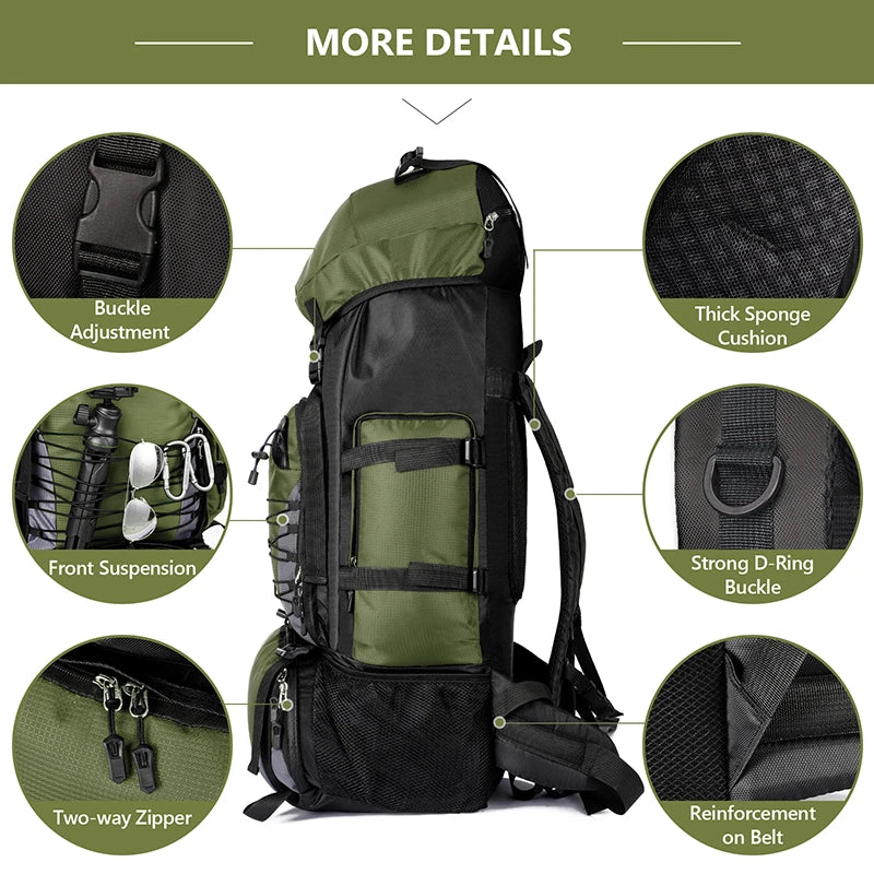   Durable 90L Hiking Backpack for Outdoor Adventures   