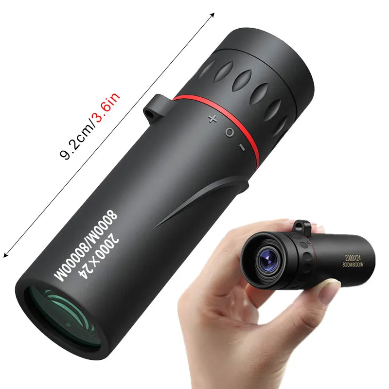   HD Monocular Telescope | 8X, Waterproof, Compact, Phone Adapter   