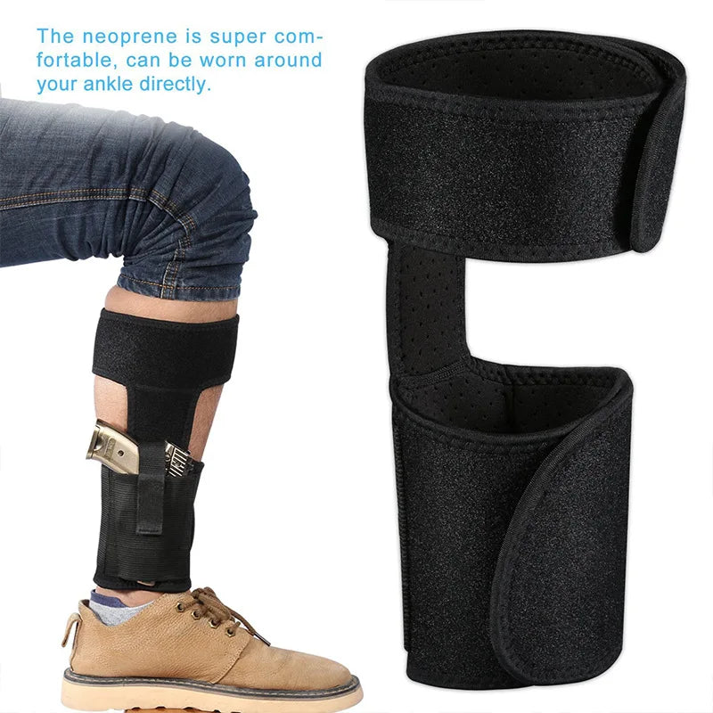  Tactical Ankle Holster Military Drop Leg Gun Holder for Right Left Hand Concealed Elastic #