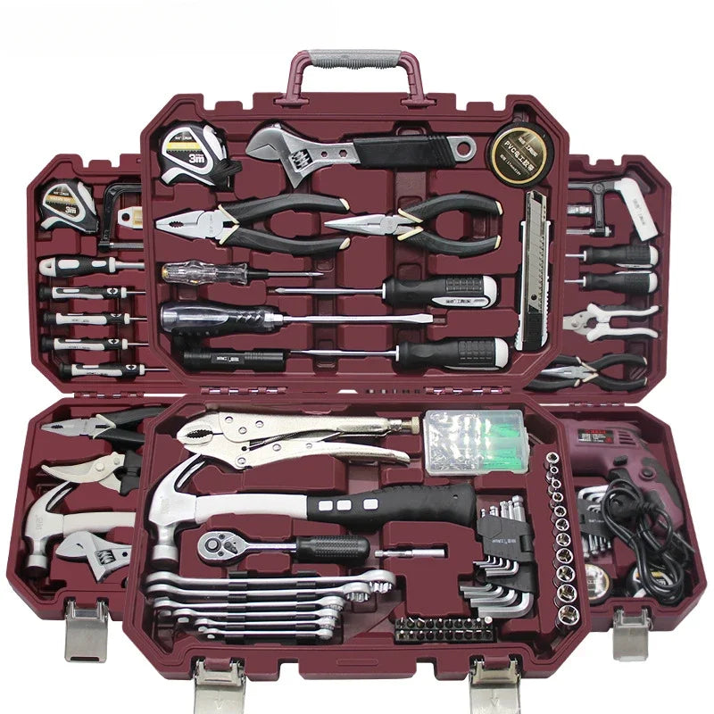  hardware manual tool combination maintenance set complete toolbox #