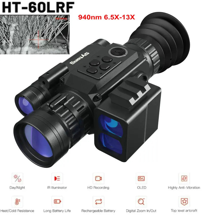   Night Vision Rifle Scope Integrated Laser Range Finder   