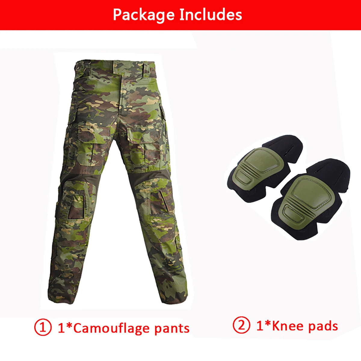   Combat Uniform and Pads Safari Tactical Pants Military Uniform Army   