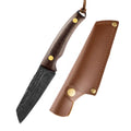   Handmade High Carbon Steel Chef Knife with Leather Sheath   