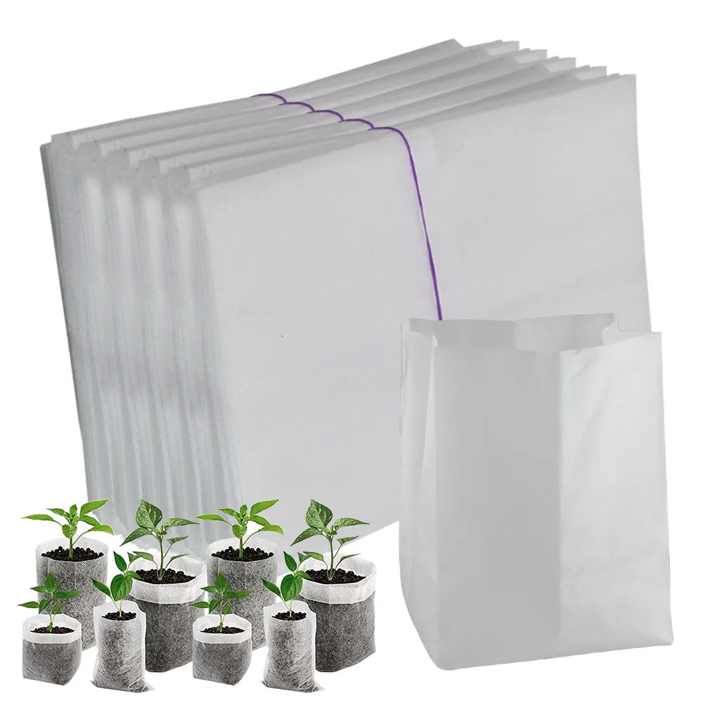   Biodegradable Nursery Grow Bags - Eco-Friendly Seedling Pots   