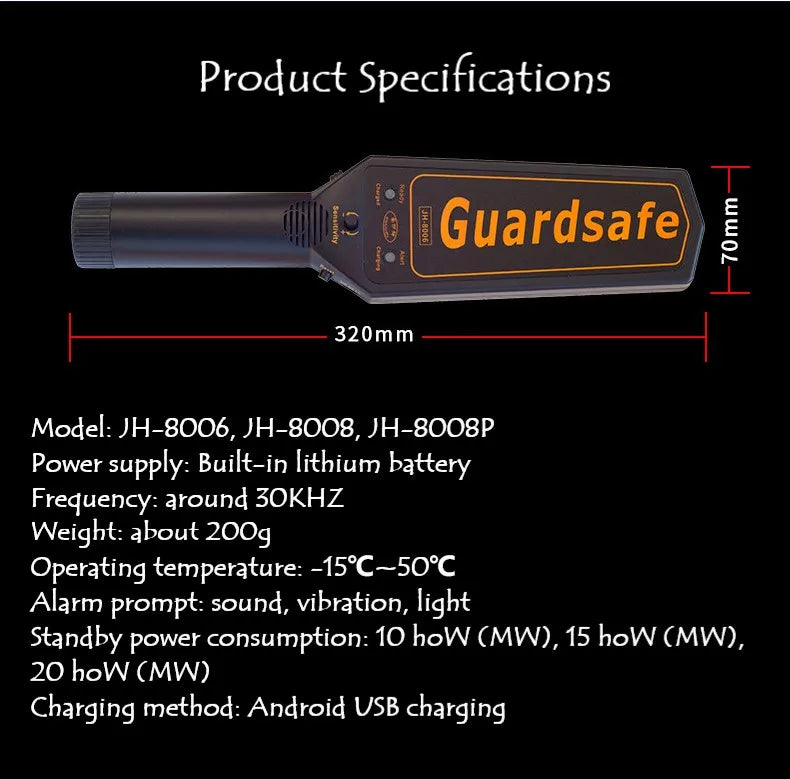   Handheld Metal Detector - High Precision Security Instrument   