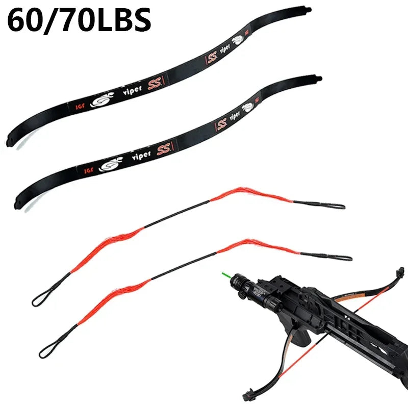  60/70 Pound Carbon Steel Bow Limb Shooting Fish Bow String 24 Strand 16.73 Inch Outdoor Hunting and Shooting Accessories #