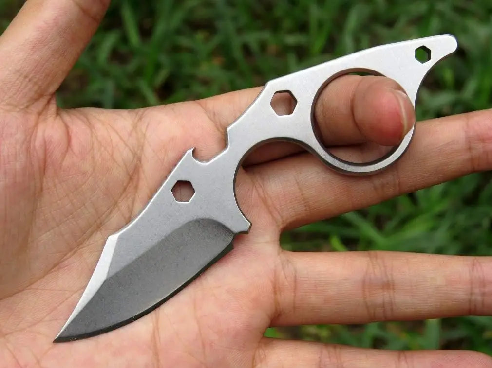   Small Tactical Fixed Blade Pocket Knife Necklace   