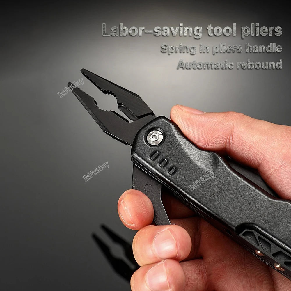  Universal Folding Pliers Hammer Outdoor Knife Pliers EDC Tool Multifunctional Wrench Hammer Adjustable Flap Wrench Combination 