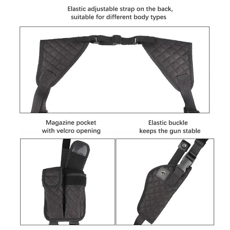   Tactical Underarm Holsters with Double Mag Pouches   