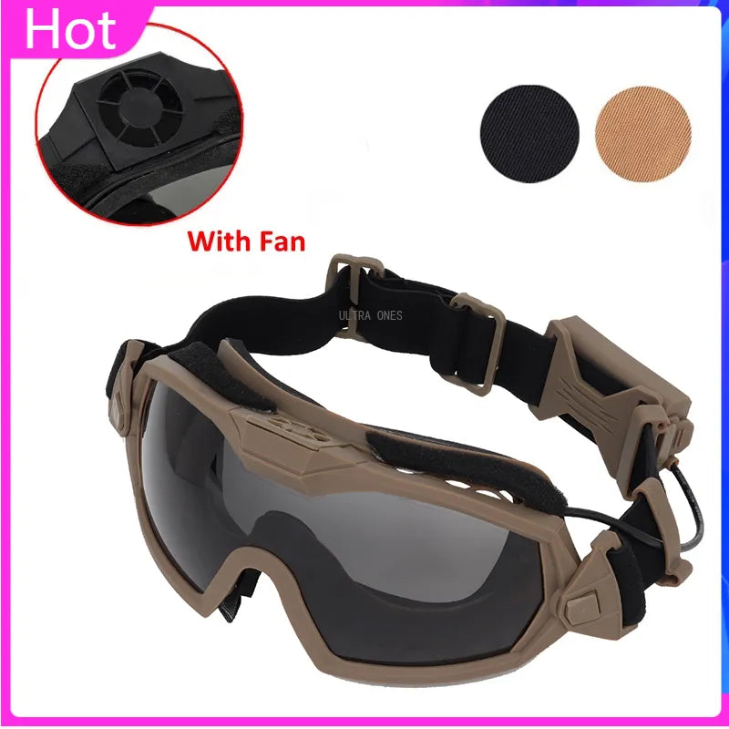  Military Tactical Goggles Anti Fog UV Protection Windproof Eyewear #